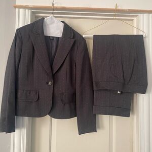 Vintage Requirements Gray  2 Piece Polyester Pants Suit  Jacket Sz12